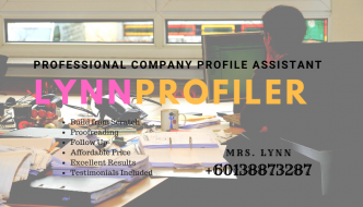 Khidmah Upah Buat & Tulis Profile Syarikat / Company Profile