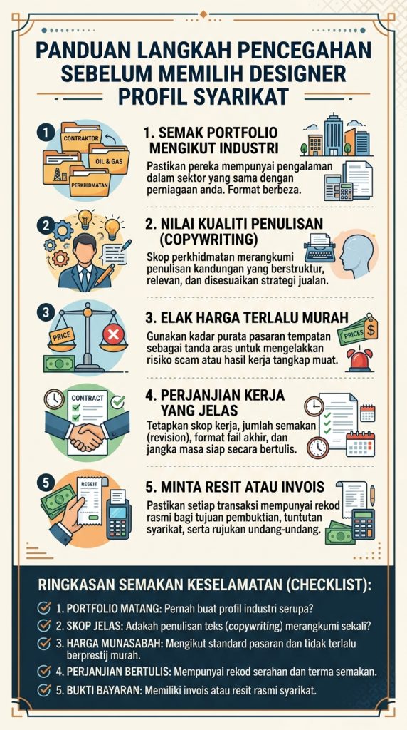 Harga upah design profil syarikat - company profile